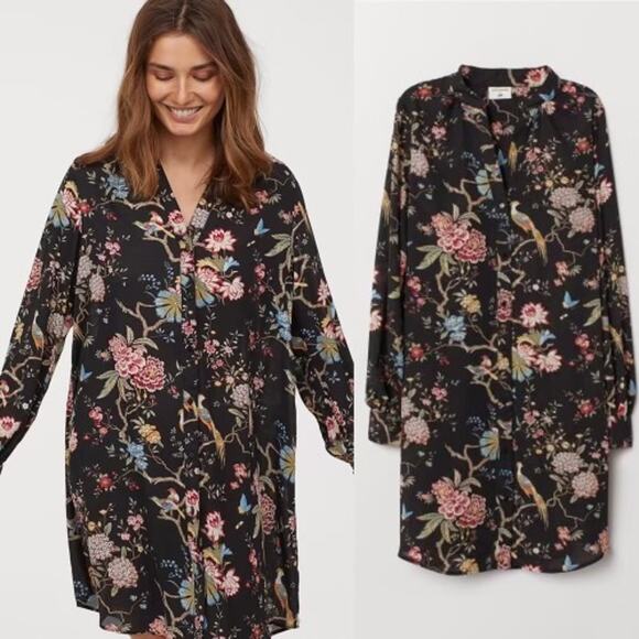 GP&J Baker x H&M Floral Button Down Boho Dress Size 8 - Picture 3 of 10